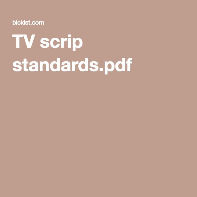 tv pilot script pdf